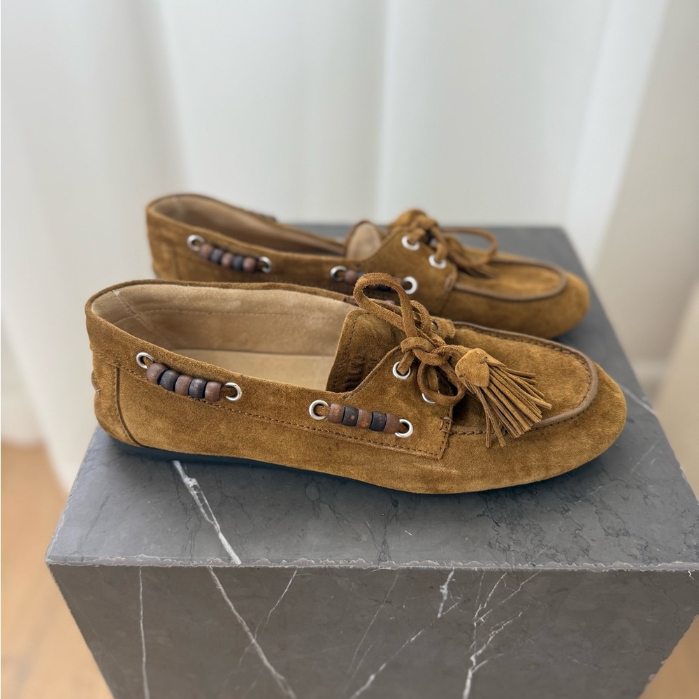 Miu Miu Suede Tassel Loafers - Picture 3 of 7